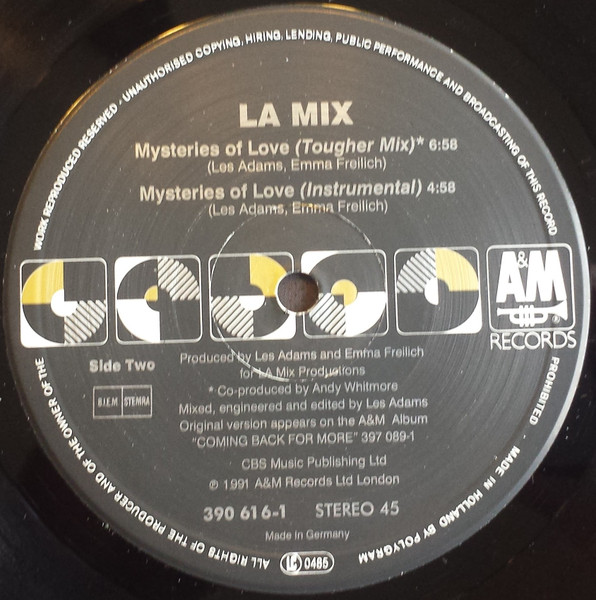 L.A. Mix - Mysteries Of Love | A&M Records (390 616-1) - 4