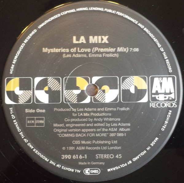 L.A. Mix - Mysteries Of Love | A&M Records (390 616-1) - 3