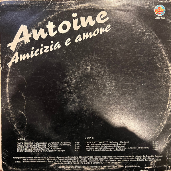 Antoine - Amicizia E Amore | Di.Elle.O S.r.l. (DLO 110) - 2