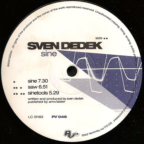 Sven Dedek - Sine | PV (PV049) - 2