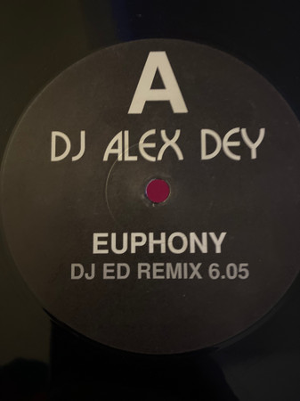 DJ Alex Dey - Euphony | Not On Label (DEY-001) - main DJ Alex Dey - Euphony | Not On Label (DEY-001) - main