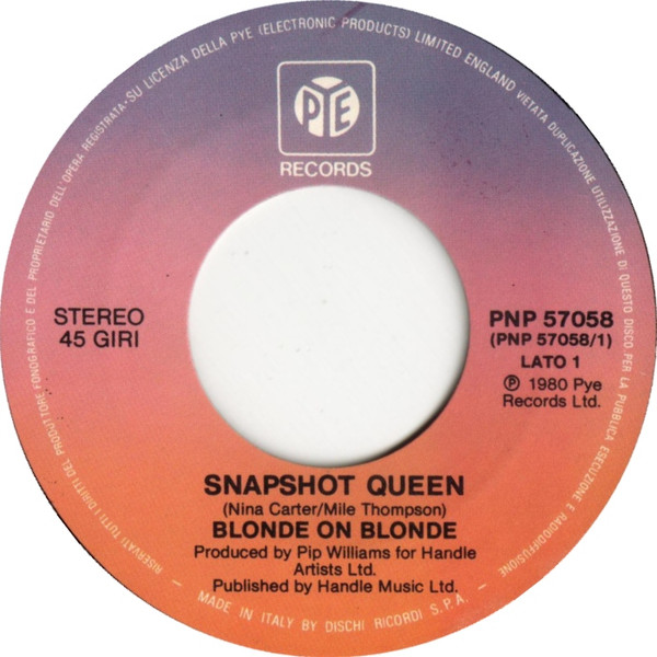 Blonde On Blonde - Snapshot Queen | Pye Records (PNP 57058) - 3