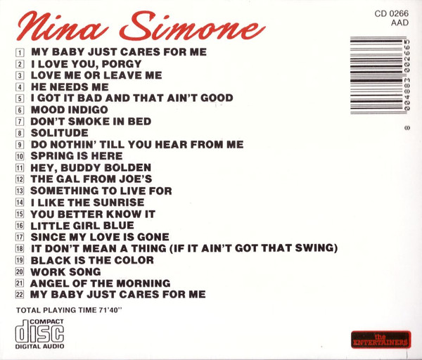 Nina Simone - My Baby Just Cares For Me | The Entertainers (CD 0266) - 2