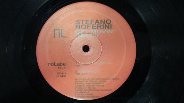 Stefano Noferini - Get Movin' Part II | No Label (NL 046) - 3 Stefano Noferini - Get Movin' Part II | No Label (NL 046) - 3