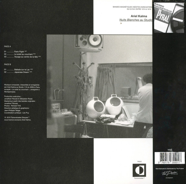 Ariel Kalma - Nuits Blanches Au Studio 116 | Transversales Disques (TRS12) - main Ariel Kalma - Nuits Blanches Au Studio 116 | Transversales Disques (TRS12) - main