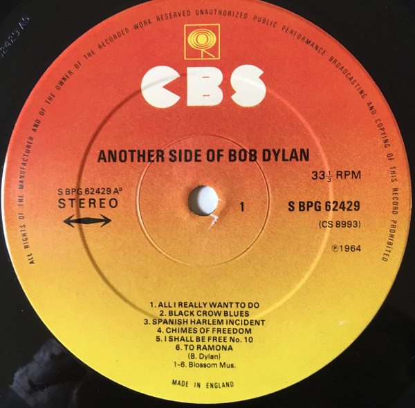 Bob Dylan - Another Side Of Bob Dylan | CBS (SBPG 62429) - 3