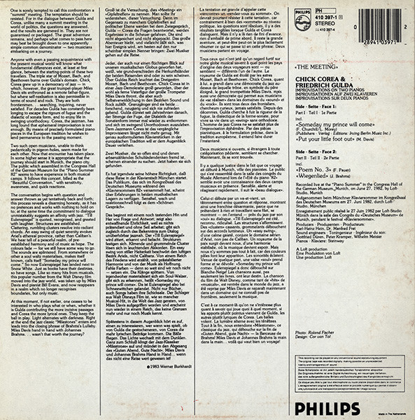 Chick Corea & Friedrich Gulda - The Meeting | Philips (410 397-1)