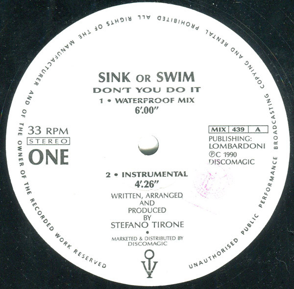 Sink Or Swim - Don't You Do It | Discomagic Records (MIX 439) - 3 Sink Or Swim - Don't You Do It | Discomagic Records (MIX 439) - 3