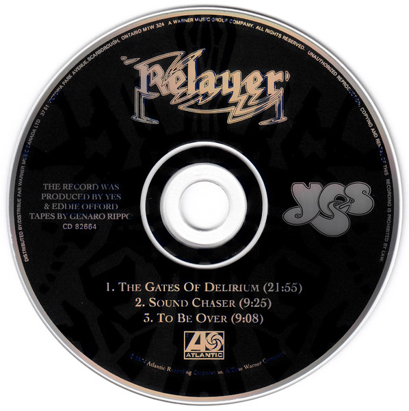 Yes - Relayer [CD] | Atlantic (CD 82664) - 3