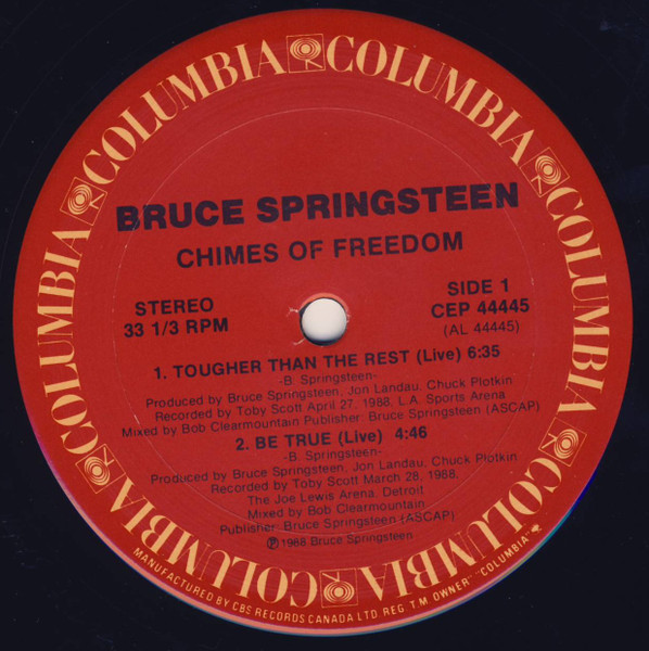 Bruce Springsteen - Chimes Of Freedom | Columbia (CEP 44445) - 3