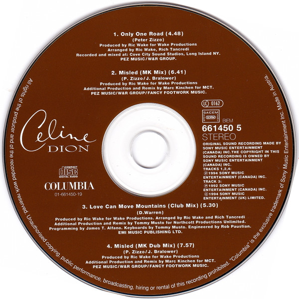 Céline Dion - Only One Road | Columbia (661450 5) - 3