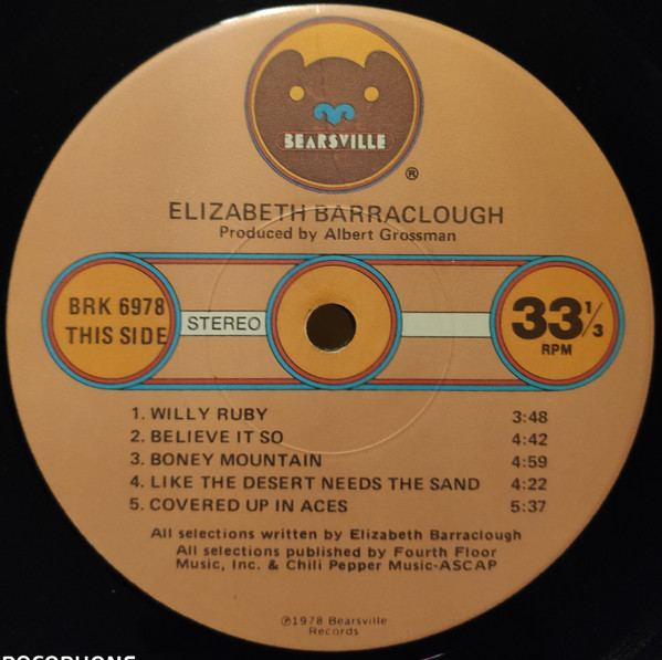Elizabeth Barraclough - Elizabeth Barraclough | Bearsville (BRK 6978) - 3 Elizabeth Barraclough - Elizabeth Barraclough | Bearsville (BRK 6978) - 3