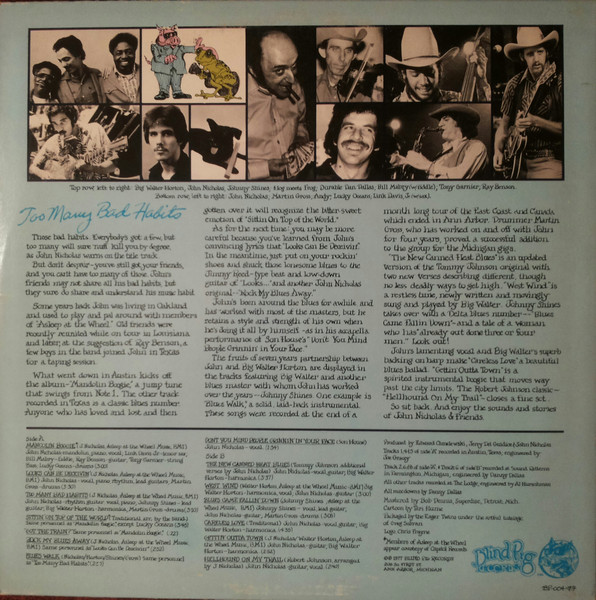 John Nicholas & Friends - Too Many Bad Habits | Blind Pig Records (BP-004-77) - 2 John Nicholas & Friends - Too Many Bad Habits | Blind Pig Records (BP-004-77) - 2