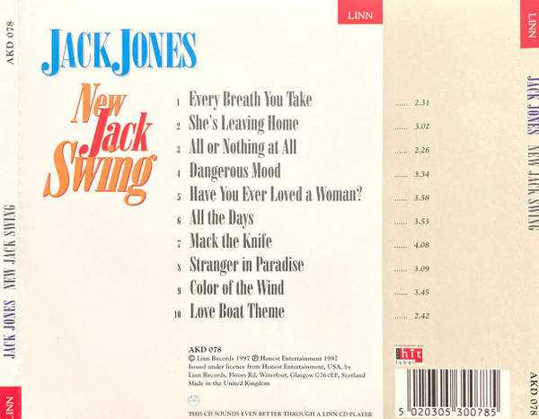 Jack Jones - New Jack Swing | Linn Records (AKD 078) - 2