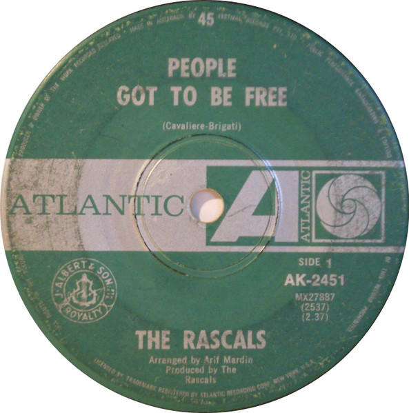 The Rascals - People Got To Be Free | Atlantic (AK-2451) - main