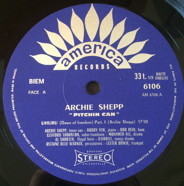Archie Shepp - Pitchin Can | America Records (30 AM 6106) - 3 Archie Shepp - Pitchin Can | America Records (30 AM 6106) - 3