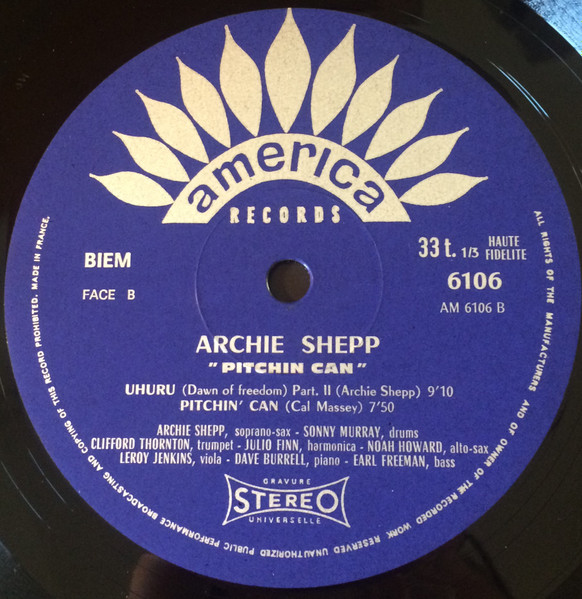 Archie Shepp - Pitchin Can | America Records (30 AM 6106) - 4 Archie Shepp - Pitchin Can | America Records (30 AM 6106) - 4
