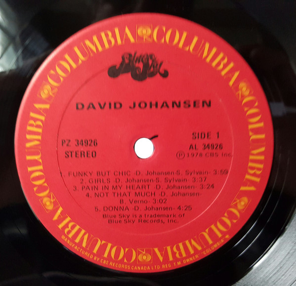 David Johansen - David Johansen [Vinyl] | Columbia (PZ 34926) - 4