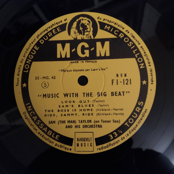 Sam Taylor - Music With The Big Beat (10") [Vinyl] | MGM Records (F1 121 S) - 3