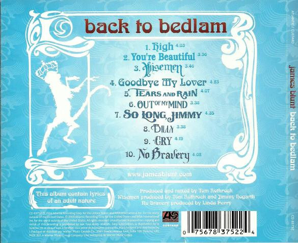 James Blunt - Back To Bedlam [CD] | Atlantic (CD 83752) - 3