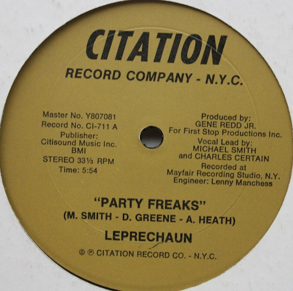 Leprechaun - Party Freaks | Citation Record Company - N.Y.C. (CI-711) - main