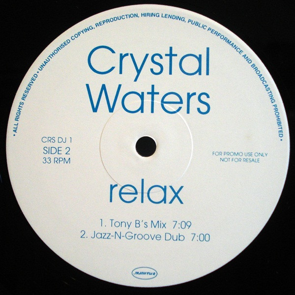 Crystal Waters - Relax | Manifesto (CRS DJ 1) - 3 Crystal Waters - Relax | Manifesto (CRS DJ 1) - 3