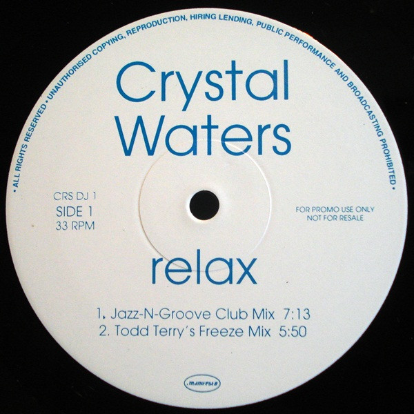 Crystal Waters - Relax | Manifesto (CRS DJ 1) - 4 Crystal Waters - Relax | Manifesto (CRS DJ 1) - 4