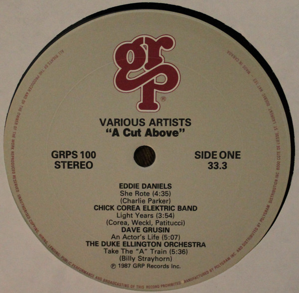 Various - A Cut Above | GRP (GRPS 100) - 3