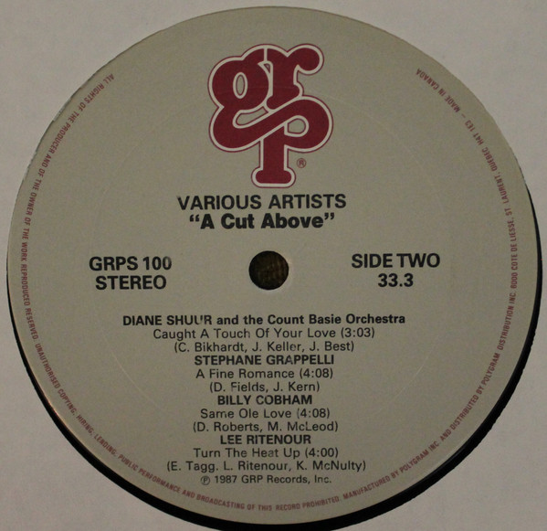 Various - A Cut Above | GRP (GRPS 100) - 4
