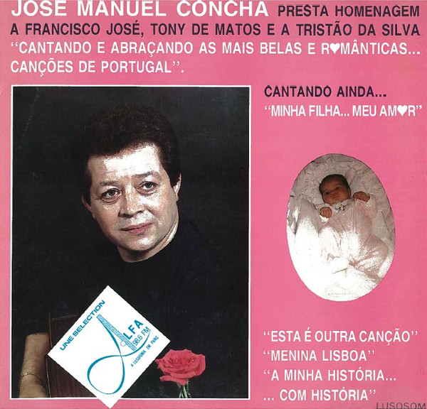 José Manuel Concha - Cantando E Abraçando As Mais Belas E Românticas Canções De Portugal | Lusosom (LP-1009)