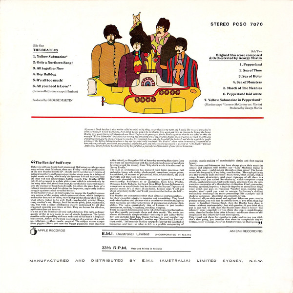 The Beatles - Yellow Submarine | Apple Records (PCSO 7070) - 2 The Beatles - Yellow Submarine | Apple Records (PCSO 7070) - 2