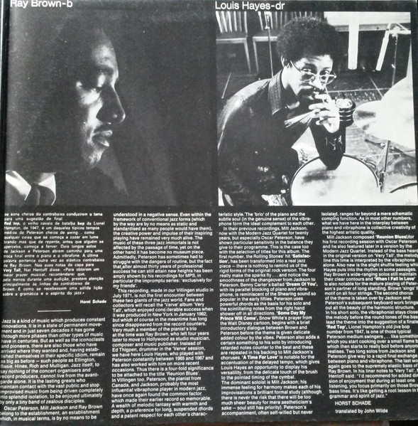 Oscar Peterson , Milt Jackson , Ray Brown , Louis Hayes - Reunion Blues | MPS Records (MPS 15320) - 3