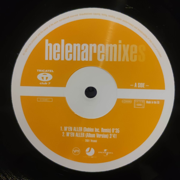 Helena Noguerra - Remixes | Tricatel (015 588-1) - 3 Helena Noguerra - Remixes | Tricatel (015 588-1) - 3