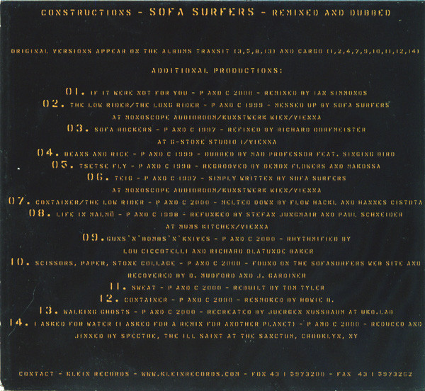 Sofa Surfers - Constructions: Sofa Surfers Remixed And Dubbed | Motor Music (543 911-2) - 3