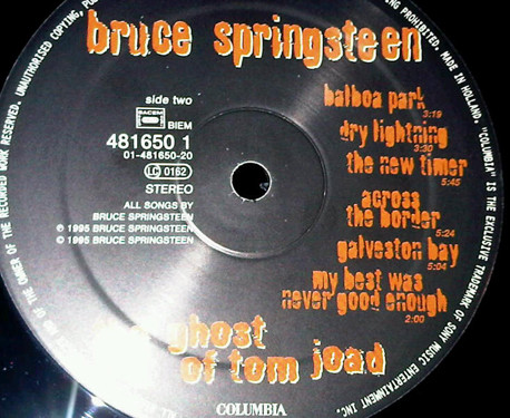 Bruce Springsteen - The Ghost Of Tom Joad | Columbia (COL 481650 1) - 3