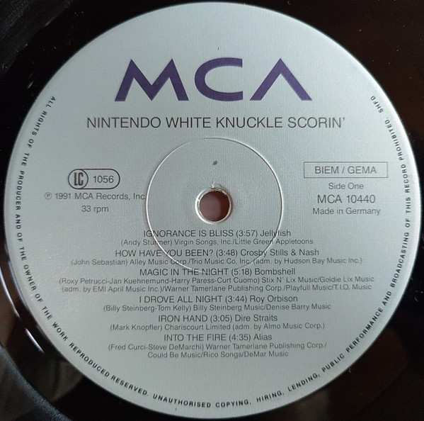 Various - Nintendo - White Knuckle Scorin' | MCA Records (MCA 10440) - 3