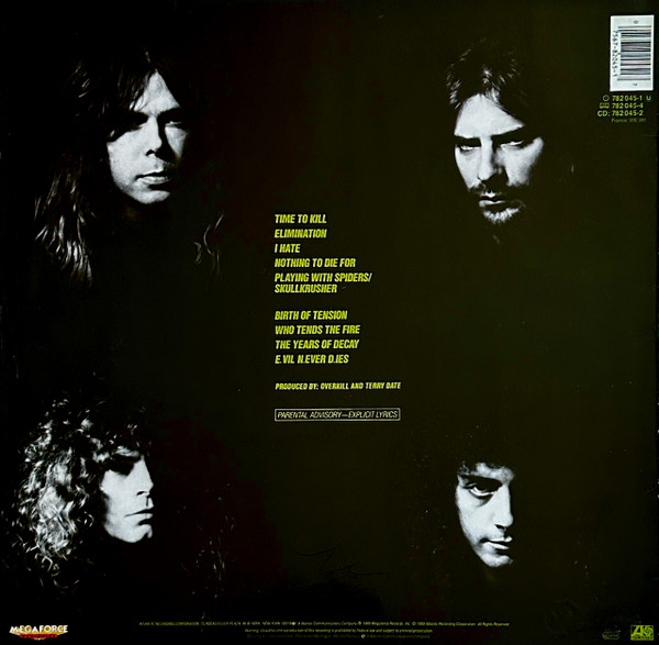 Overkill - The Years Of Decay | Megaforce Worldwide (782 045-1) - 2