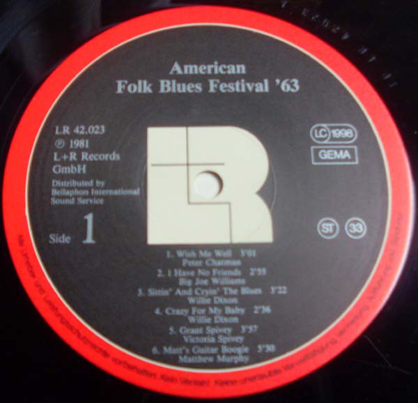 Various - American Folk Blues Festival '63 | L+R Records (LR 42.023) - 2 Various - American Folk Blues Festival '63 | L+R Records (LR 42.023) - 2