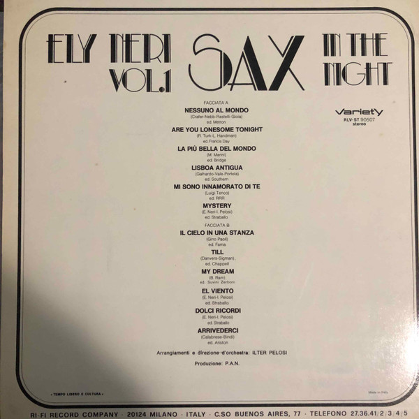 Ely Neri - Sax In The Night Vol.1 | Variety (RLV ST 90507) - 2 Ely Neri - Sax In The Night Vol.1 | Variety (RLV ST 90507) - 2