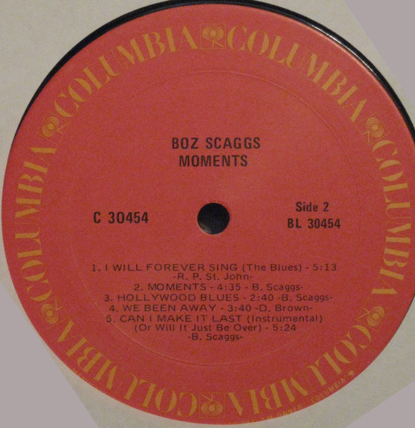 Boz Scaggs - Moments [Vinyl] | Columbia (C 30454) - 4