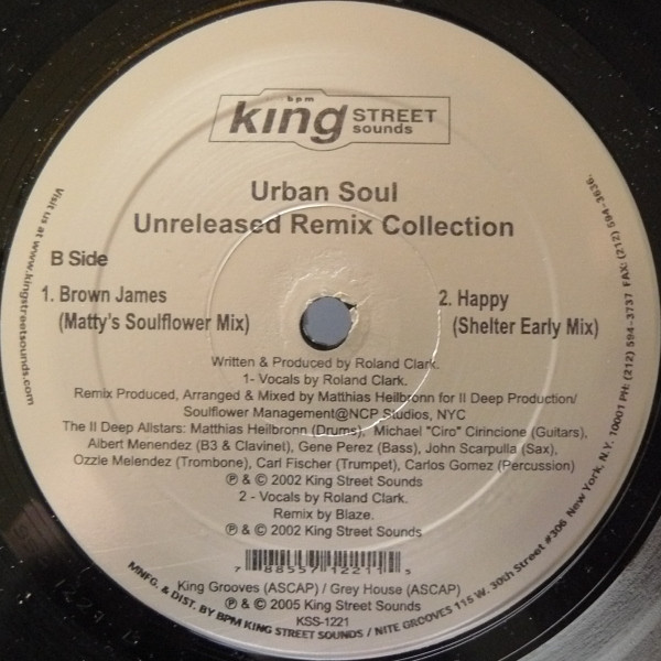 Urban Soul - Unreleased Remix Collection | BPM King Street Sounds (KSS-1221) - 2