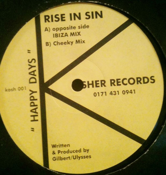 Rise In Sin - Happy Days | Kosher Records (kosh 001) - main