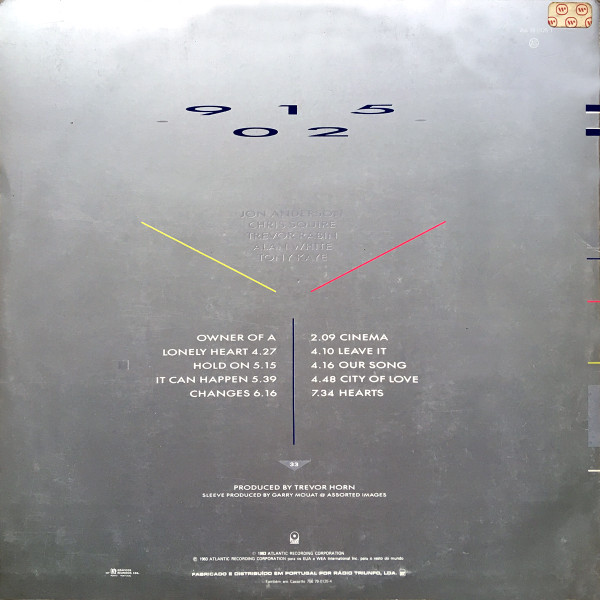 Yes - 90125 | ATCO Records (756 79-0125-1) - 2