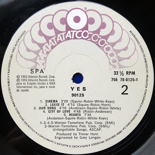 Yes - 90125 | ATCO Records (756 79-0125-1) - 4