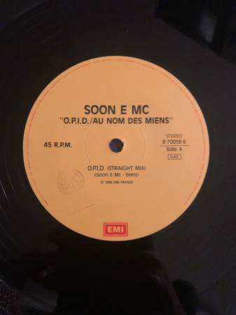 Soon E MC - O.P.I.D. | EMI (8700586) - 2