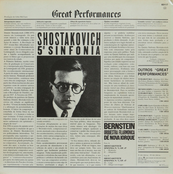Dmitri Shostakovich , Leonard Bernstein , New York Philharmonic - Shostakovich 5th Symphony | CBS (60117) - 2 Dmitri Shostakovich , Leonard Bernstein , New York Philharmonic - Shostakovich 5th Symphony | CBS (60117) - 2