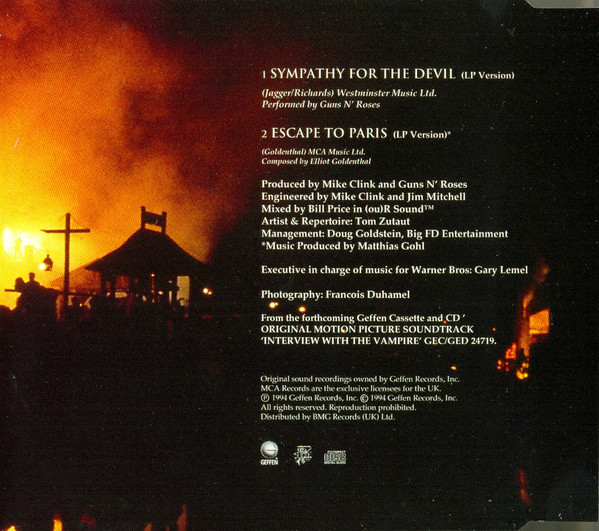 Guns N' Roses - Sympathy For The Devil | Geffen Records (GFSTD 86) - 3 Guns N' Roses - Sympathy For The Devil | Geffen Records (GFSTD 86) - 3