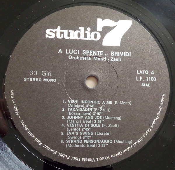 Orchestra Monti - Zauli - A Luci Spente... Brividi | Studio 7 (LP 1100) - 4 Orchestra Monti - Zauli - A Luci Spente... Brividi | Studio 7 (LP 1100) - 4