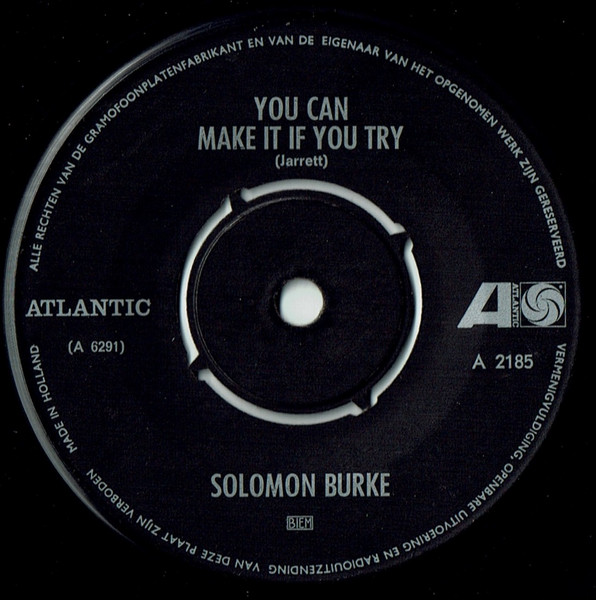 Solomon Burke - If You Need Me / You Can Make It If You Try | Atlantic (A 2185) - 2