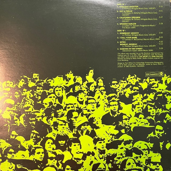 The Mamas & The Papas - Historic Performances At The Monterey International Pop Festival [Vinyl] | ABC/Dunhill Records (DSX-50100) - 3